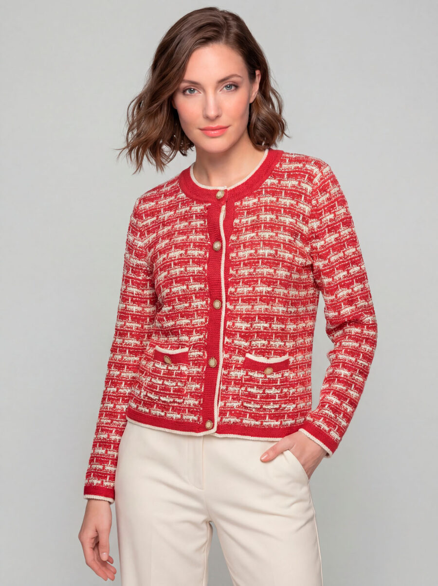 26580 CHAQUETA CHANNEL TRAMAS BOLSILLOS